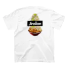おもしろいTシャツ屋さんのJIROLIAN　ジロリアン　二郎　ラーメン 티셔츠の裏面