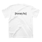 [horaŋ:ɦɛ]の[horaŋ:ɦɛ] ヨコガキ Regular Fit T-Shirtの裏面