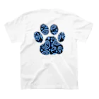 Kicks colorsの肉球　bandanna light blue スタンダードTシャツの裏面