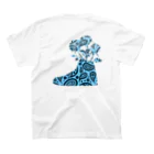 Kicks colorsのrose kicks paisley light blue スタンダードTシャツの裏面