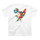 Kicks colorsのrose feather tropical スタンダードTシャツの裏面