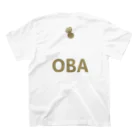 ゆるTショップの今日は飲みません(OBA) Tシャツ(ゴールド) スタンダードTシャツの裏面