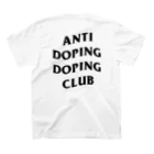 現世のANTI DOPING DOPING CLUB（BLACK font） スタンダードTシャツの裏面