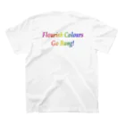 でおきしりぼ子の実験室のFluorish_Colours(規定の大きさ) Regular Fit T-Shirtの裏面