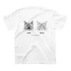 NEKO rtmentの2CATS(UME&MUGI)横 スタンダードTシャツの裏面