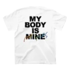 ラブまし屋さんのMY BODY IS MINE（NY）-BK スタンダードTシャツの裏面