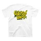 katie worksのS/S HONG OUT TEE  yellow スタンダードTシャツの裏面