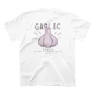 イラスト MONYAAT のバックプリント にんにく　GARLIC*B スタンダードTシャツの裏面