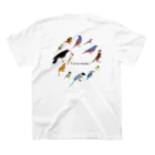 エダマメトイチ雑貨店のI love birds A 特大 Regular Fit T-Shirtの裏面