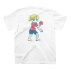 微々子(Viviko)の卓球ガール(前面卓球台ver.) Regular Fit T-Shirtの裏面