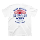 カブヌシ 商會（SUZURI店）のカブヌシ 十字 Regular Fit T-Shirtの裏面