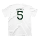 レバンガ☆SAPPOROのナンバーTシャツ(#5 mickey)淡色 スタンダードTシャツの裏面