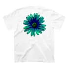 LilacGingerのフラワーTシャツ（緑）SUZURI限定 Regular Fit T-Shirtの裏面