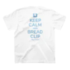 kg_shopの[★バック] KEEP CALM AND BREAD CLIP [ライトブルー] Regular Fit T-Shirtの裏面