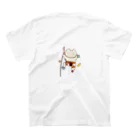 岩と猫の【背面プリント】クリップをする猫ちゃん Regular Fit T-Shirtの裏面