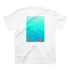 ぷよぷよきょうりゅうのカラフルな海 Regular Fit T-Shirtの裏面