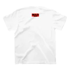 MAD AMANO PARODY SHOPのPEACE有刺鉄線-MAD AMANO Regular Fit T-Shirtの裏面