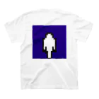 文鳥の背中のJAVA SPARROW'S BACK T-shirt (blue) Regular Fit T-Shirtの裏面