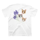 みきぞーん｜保護猫 ミッキー画伯と肉球とおともだちのrui&ram&Ta-chan スタンダードTシャツの裏面