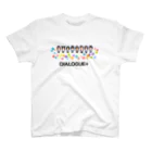 DIALOGUE＋のドットDIALOGUE＋ 箱推しスタンダードTシャツ(白) Regular Fit T-Shirt