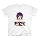 たなつ#指描きの考える女の子 スタンダードTシャツ