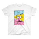 Yuzu-Natsumeのアメコミ風な猫 スタンダードTシャツ