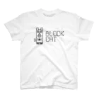 Rabbithumanaspetsの#BLOCKCAT（黒） Regular Fit T-Shirt