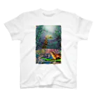 Laugh Rain LaboのFrog imagines the world. Regular Fit T-Shirt