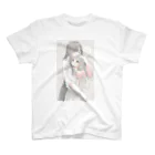 冬梨。の【アマリリス】女子高生 (クンクン百合Ver.) スタンダードTシャツ