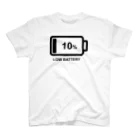 おもしろTシャツ KUSUTTOのLOW BATTERY スタンダードTシャツ