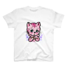 lucky charmのピンクベリーキャット☆星 Regular Fit T-Shirt