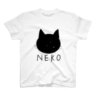 もこもこのNEKO　黒 スタンダードTシャツ