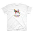 onehappinessのシベリアン ハスキー　マカロン スタンダードTシャツ