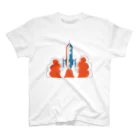 赤と青の懐かしいSFロケット Regular Fit T-Shirt