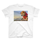 柴犬と柴犬の初日の出(赤柴) Regular Fit T-Shirt