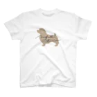 TOMOS-dogのノーフォークテリア　シルエット スタンダードTシャツ