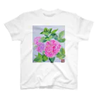 MYO ART の紫陽花ピンク スタンダードTシャツ