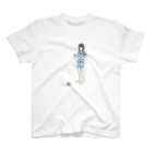 みやたの落ちたカキ食べられないの -blue- スタンダードTシャツ