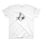 white-cockatooの破け穴からこんにちはタイハクオウム スタンダードTシャツ