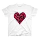 夢見ゆらの架空屋さんのCracked heart/PINK Regular Fit T-Shirt