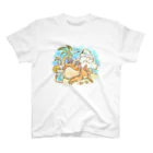 はちゅまみれSHOPの夏を楽しむフトアゴヒゲトカゲ スタンダードTシャツ