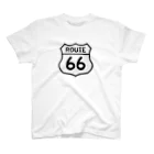 アロハスタイルハワイのU.S. Route 66  ルート66　ブラック スタンダードTシャツ