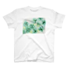 葉月あさこ(風椋)＠癒しの書【公式】のインクアート 緑の花 スタンダードTシャツ