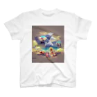 抽象アートグッズの遠くて青い場所 スタンダードTシャツ