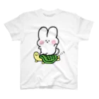 残業うさぎ🐰🌸の残業うさぎと「かめくん」 スタンダードTシャツ