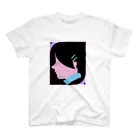 Sea of Grassの黒髪少女の横顔 Regular Fit T-Shirt