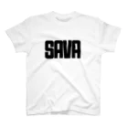 鯖デインのさばだばだーのSAVA(ブラック字) スタンダードTシャツ