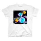 TɐKAyꓵK𝓲の『回る地球と転がる木星』 Regular Fit T-Shirt