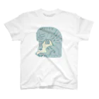 まるのねこみせのモンスターロゴ風サバトラにゃんこ スタンダードTシャツ