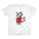 後ろ向きのボールの猫 Regular Fit T-Shirt